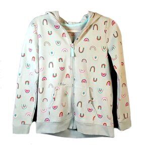 Jacket for girls Rainbow' Zip-up Fleece Hoodie Sweatshirt New with Tag Large